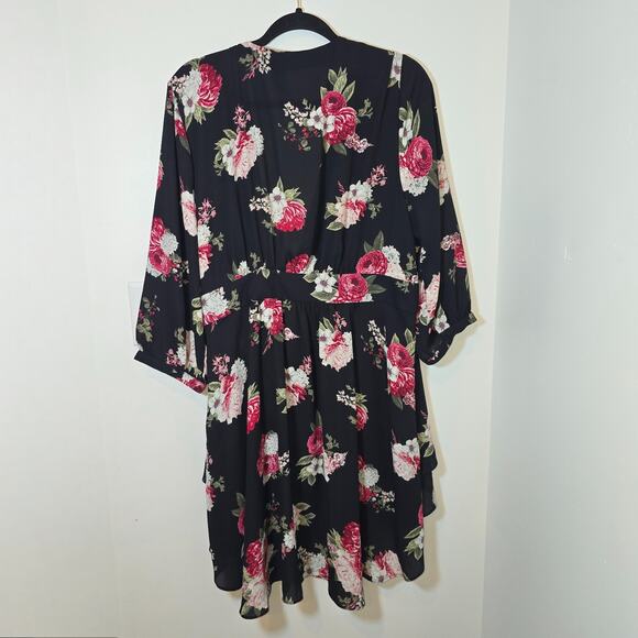 Torrid Floral Kimono Womens Size 2 2X 3/4 Sleeve Semi Sheer Fairycore - Picture 7 of 11